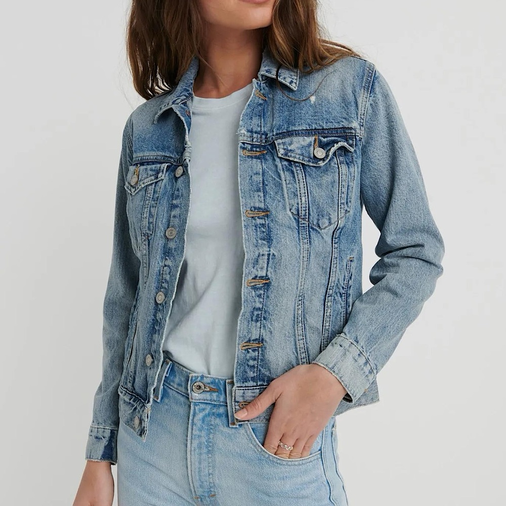 Lucky Brand Tomboy Trucker Denim Jacket Light Wash
